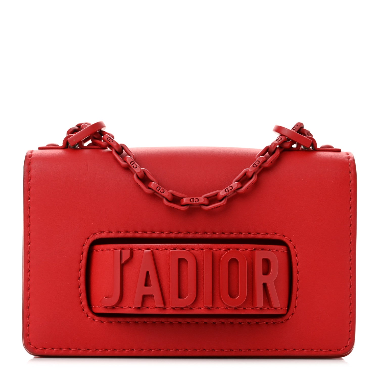 Christian Dior Ultra Matte Calfskin Mini J'Adior Chain Flap Bag Red 1 of 10