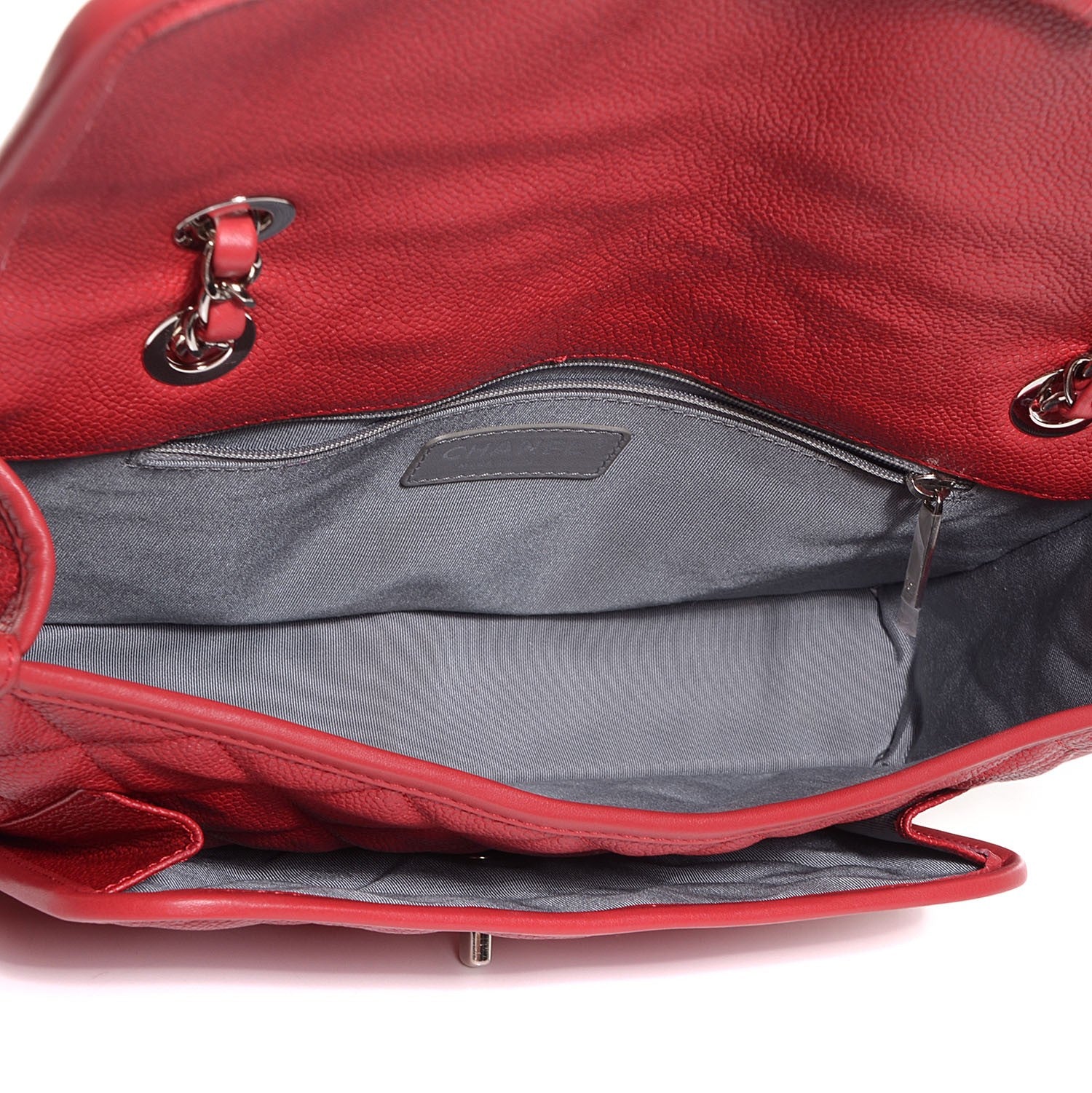 Chanel Caviar Quilted Medium French Riviera Flap Red 6 of 9