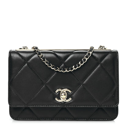 Chanel Lambskin Quilted Trendy CC Wallet On Chain WOC Black 1 of 12
