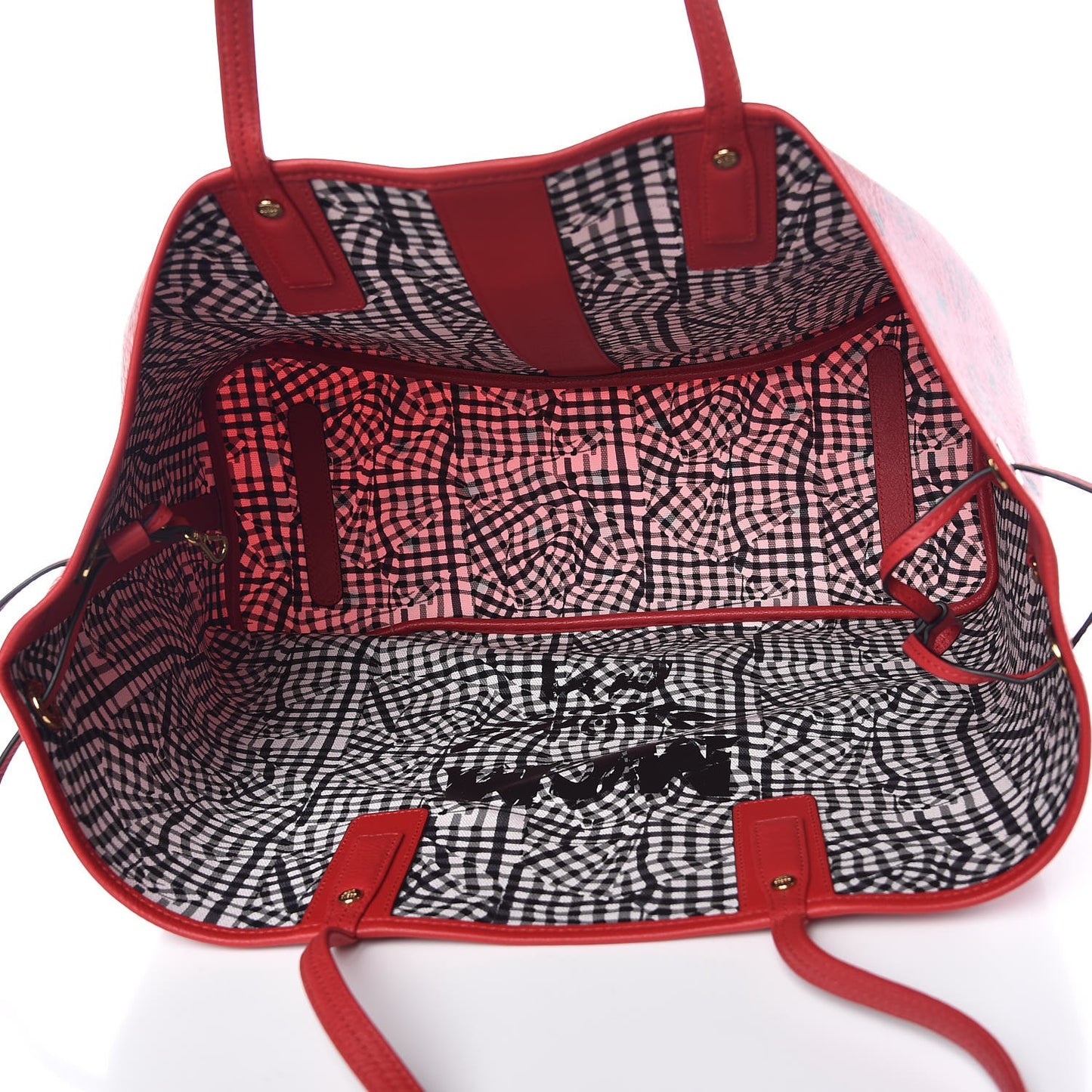 Visetos Large Liz Reversible Shopper Tote Ruby Red