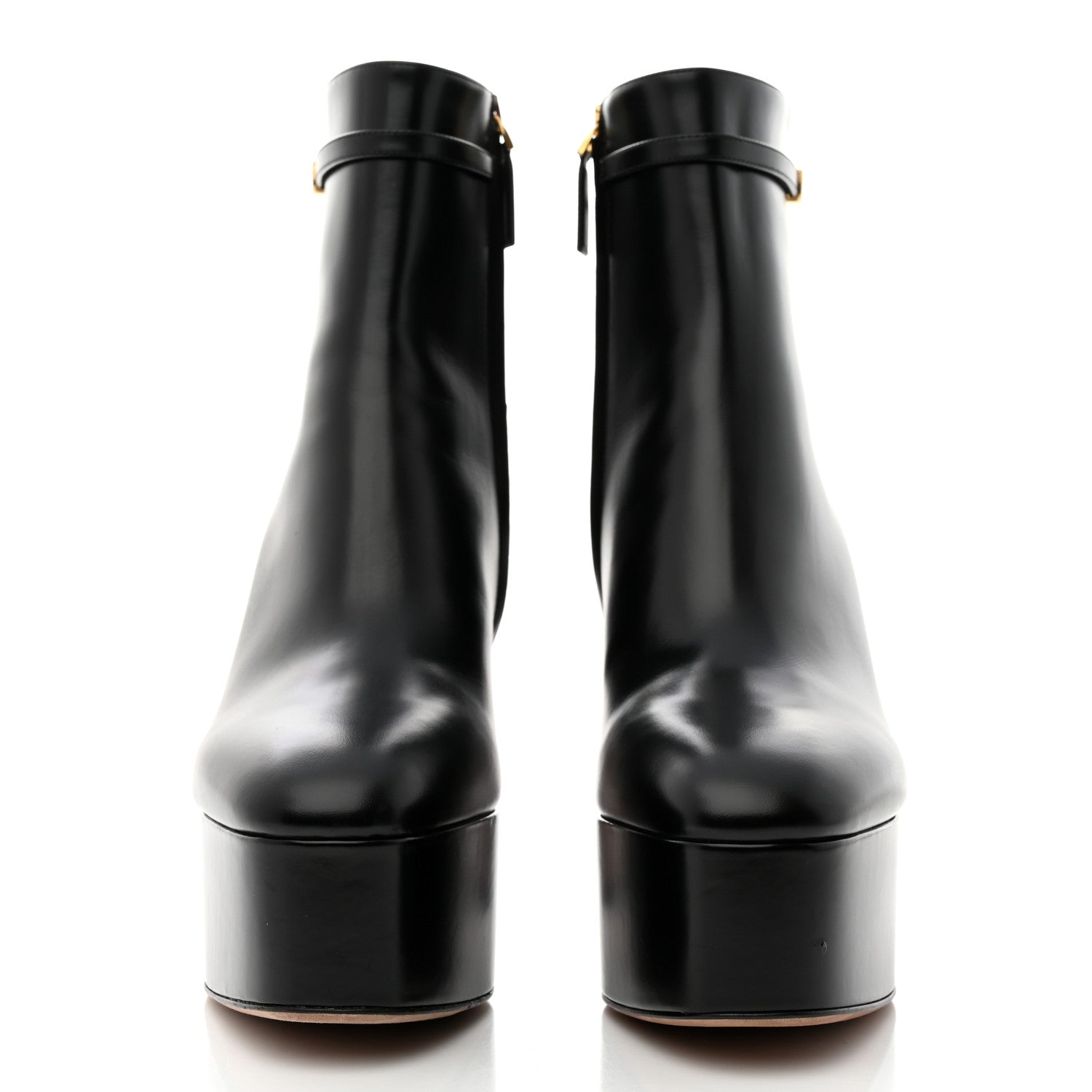Valentino Garavani Calfskin Tan-Go Platform 50/120mm Ankle Boots 41 Black 2 of 9