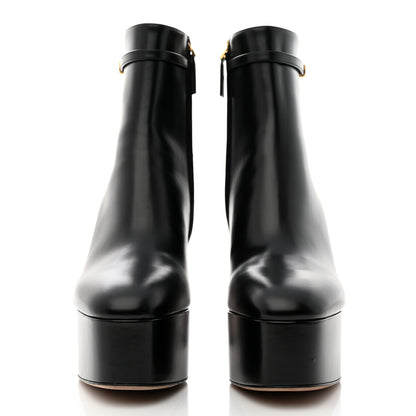 Valentino Garavani Calfskin Tan-Go Platform 50/120mm Ankle Boots 41 Black 2 of 9