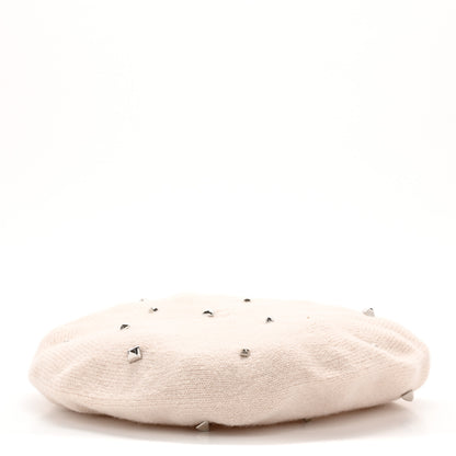Hermes Cashmere Medor Studded Darling Beret S White 5 of 10