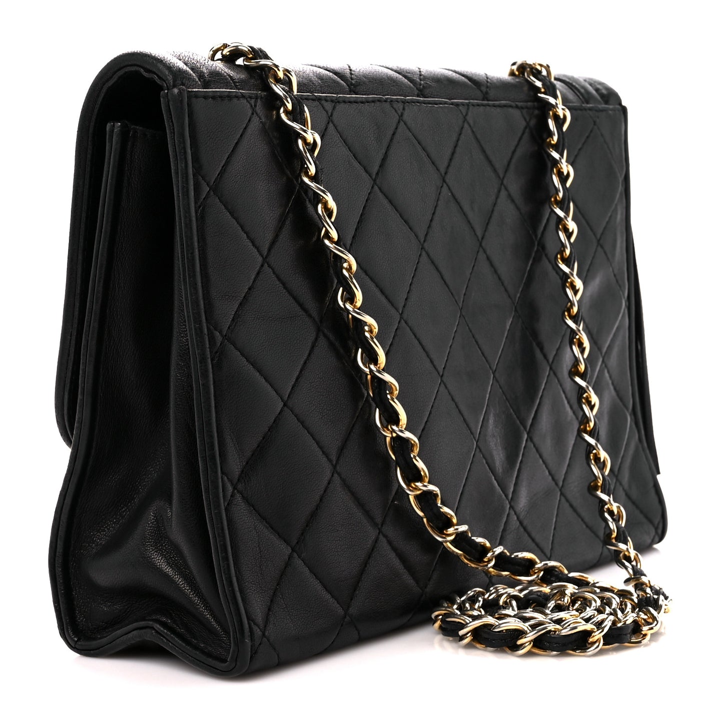 Lambskin Quilted Tassel Flap Black