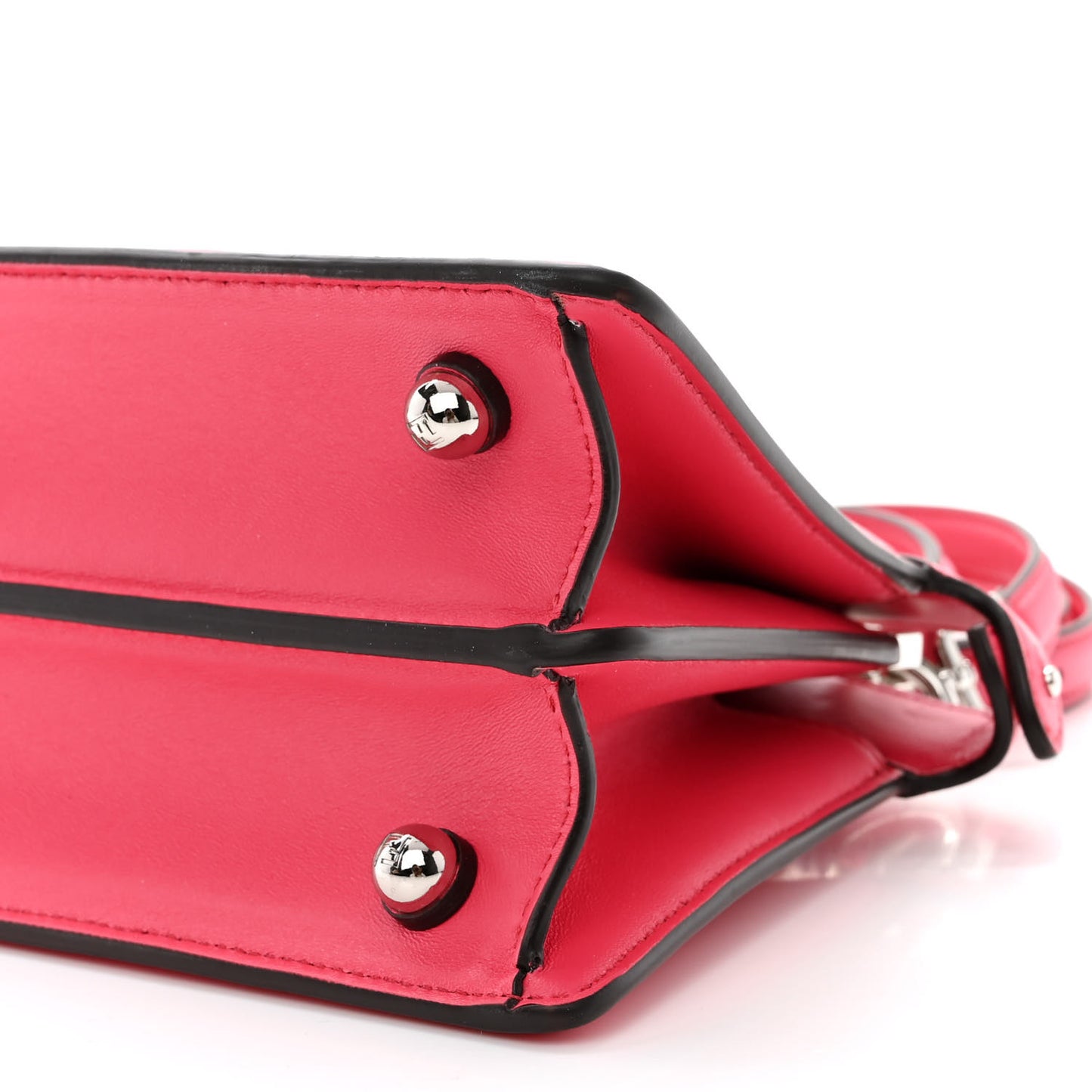 Shiny Nappa Petite Peekaboo I SEE U Satchel Lampone