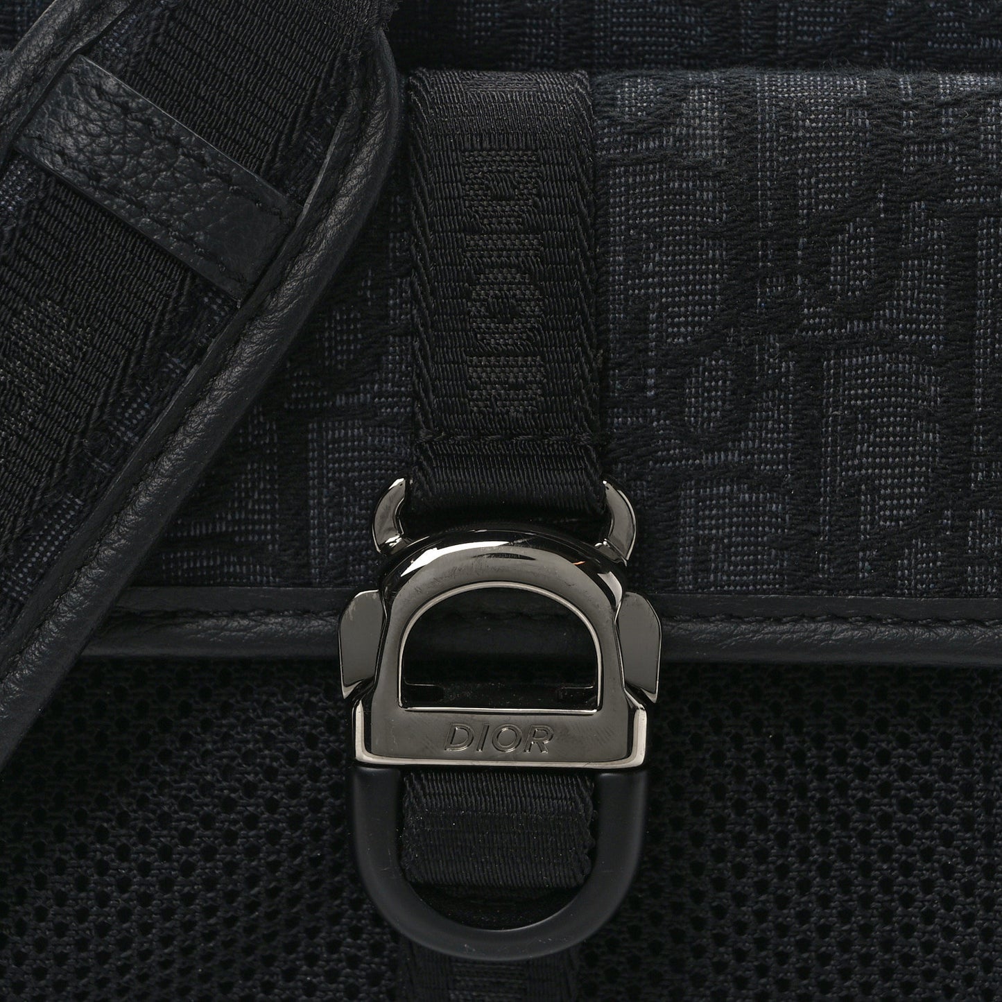 Oblique Jacquard Mini Dior 8 With Strap Black Multicolor
