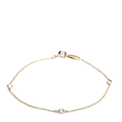 Tiffany 18K Yellow Gold Diamond .15ctw Elsa Peretti Diamonds by the Yard Station Bracelet 1 of 3