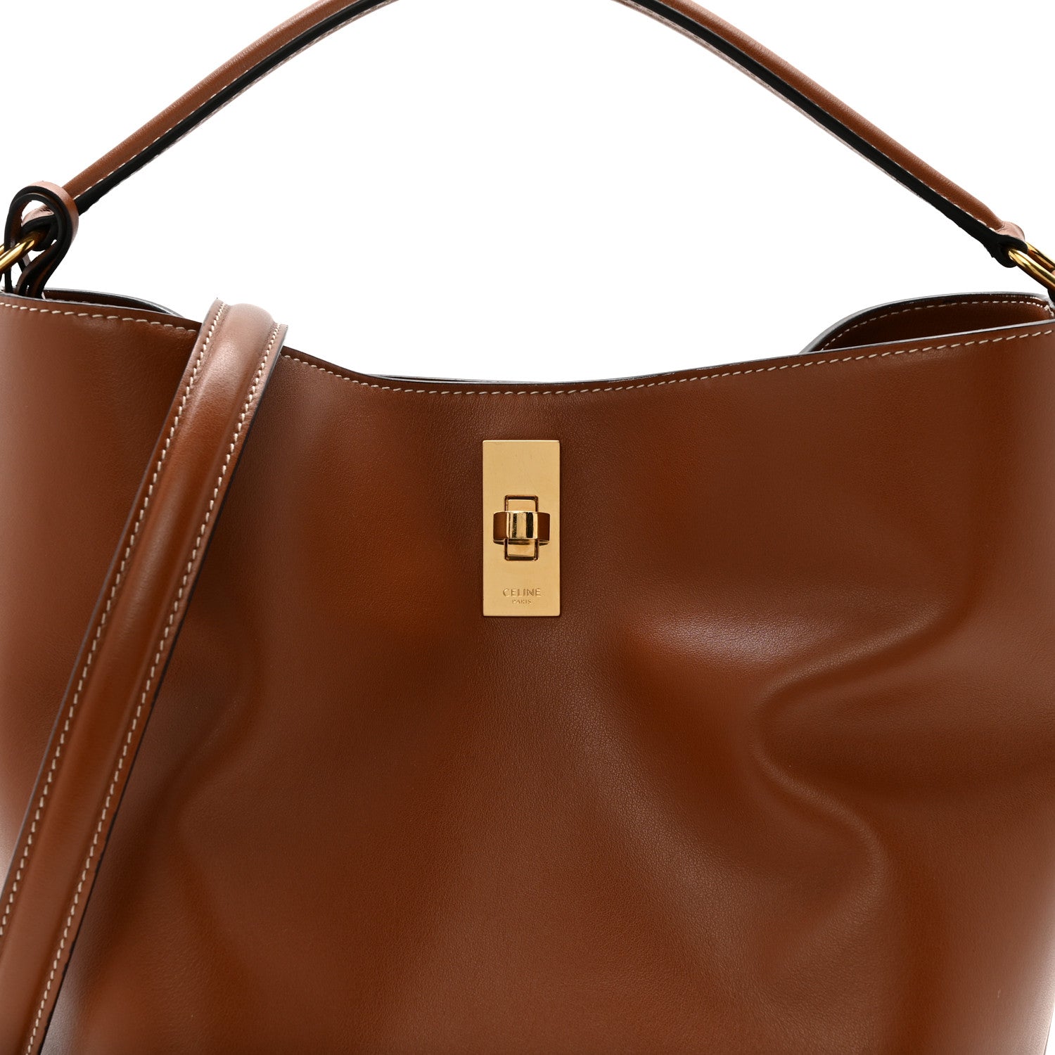 Celine Smooth Calfskin Bucket 16 Bag Tan 9 of 13