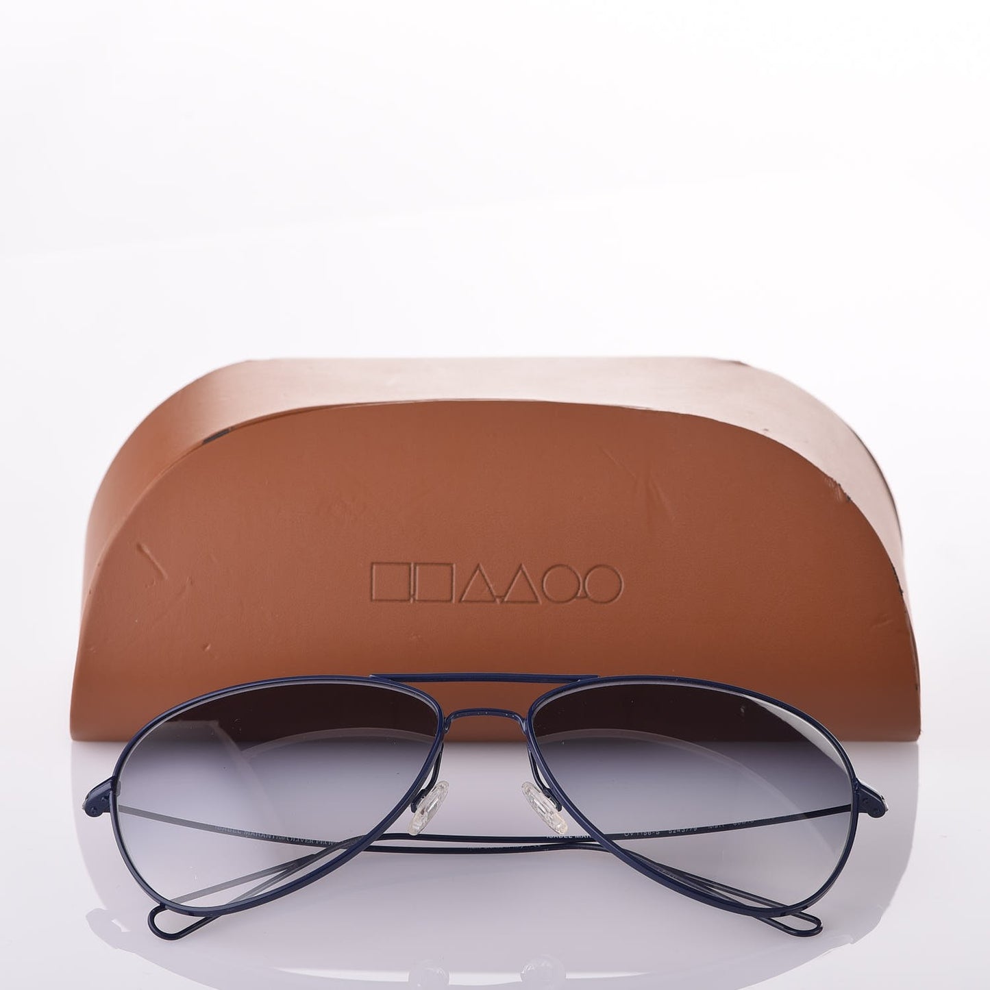 Matt Round Sunglasses Navy Blue
