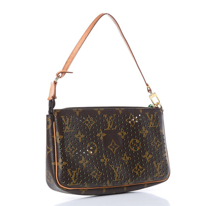 Louis Vuitton Monogram Perforated Pochette Accessories Bag Green 3 of 11