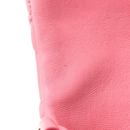 Miu Miu Nappa Matelasse Crystal Flap Clutch Geranio 11 of 13