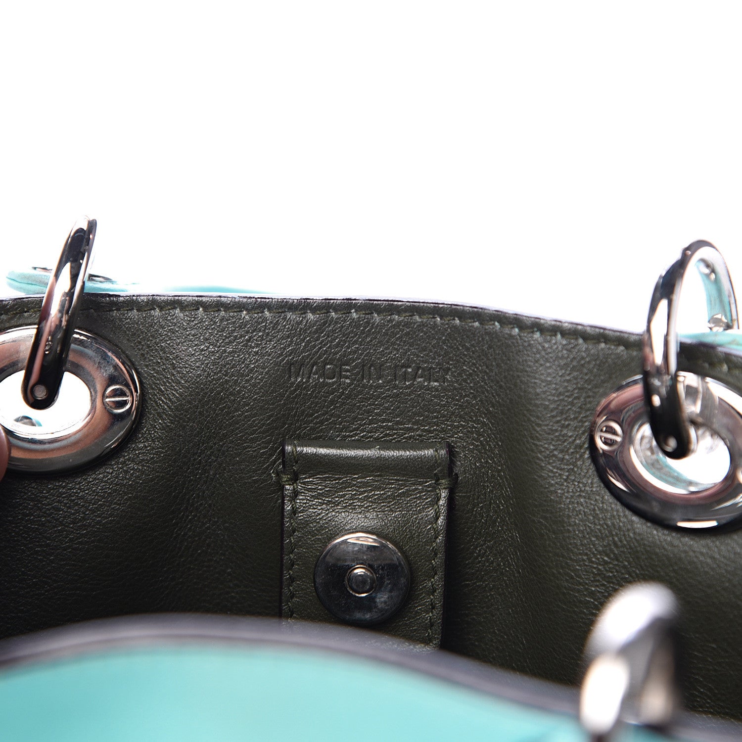 Christian Dior Smooth Calfskin Mini Diorissimo Tote Light Blue 6 of 15