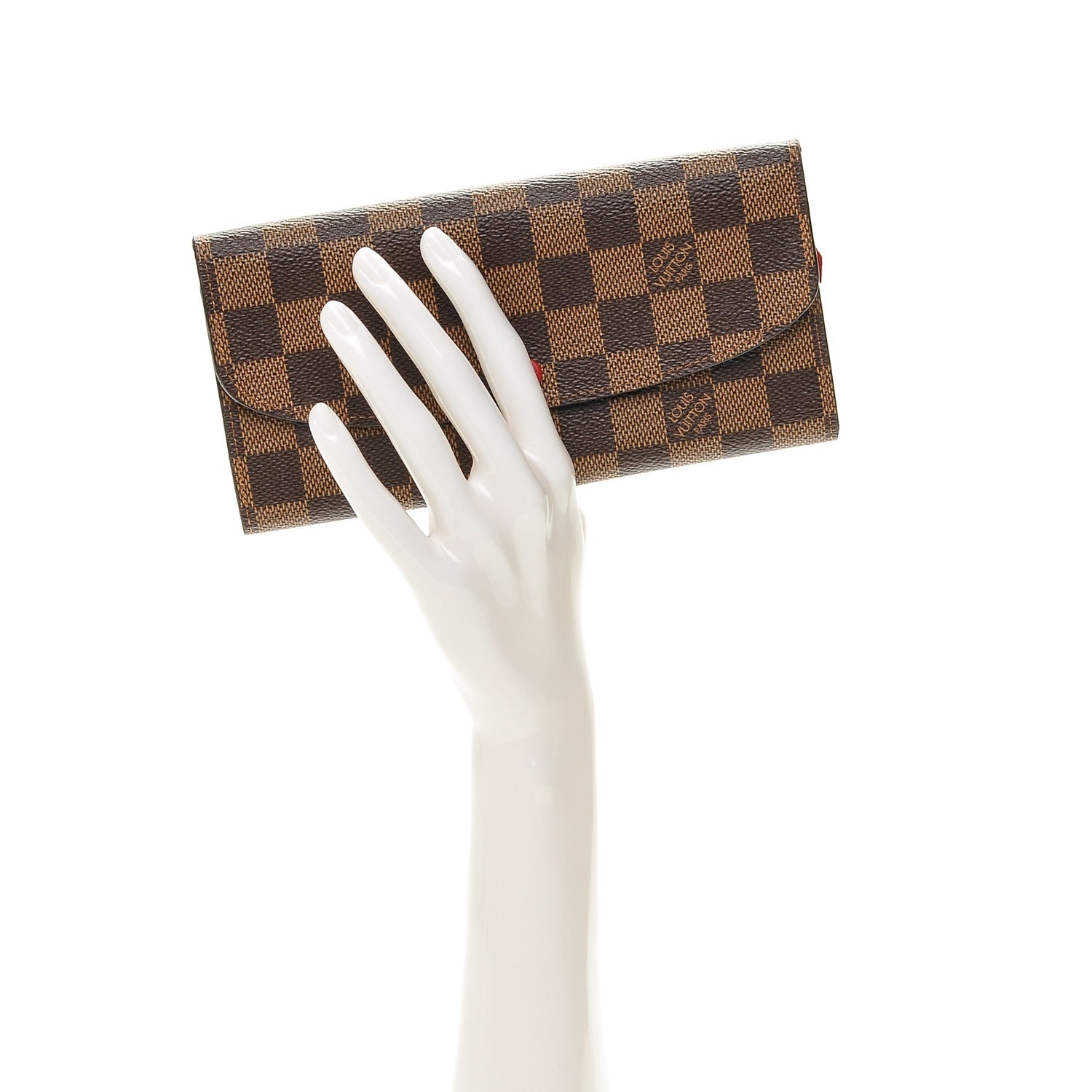 Louis Vuitton Damier Ebene Emilie Wallet Red 2 of 6