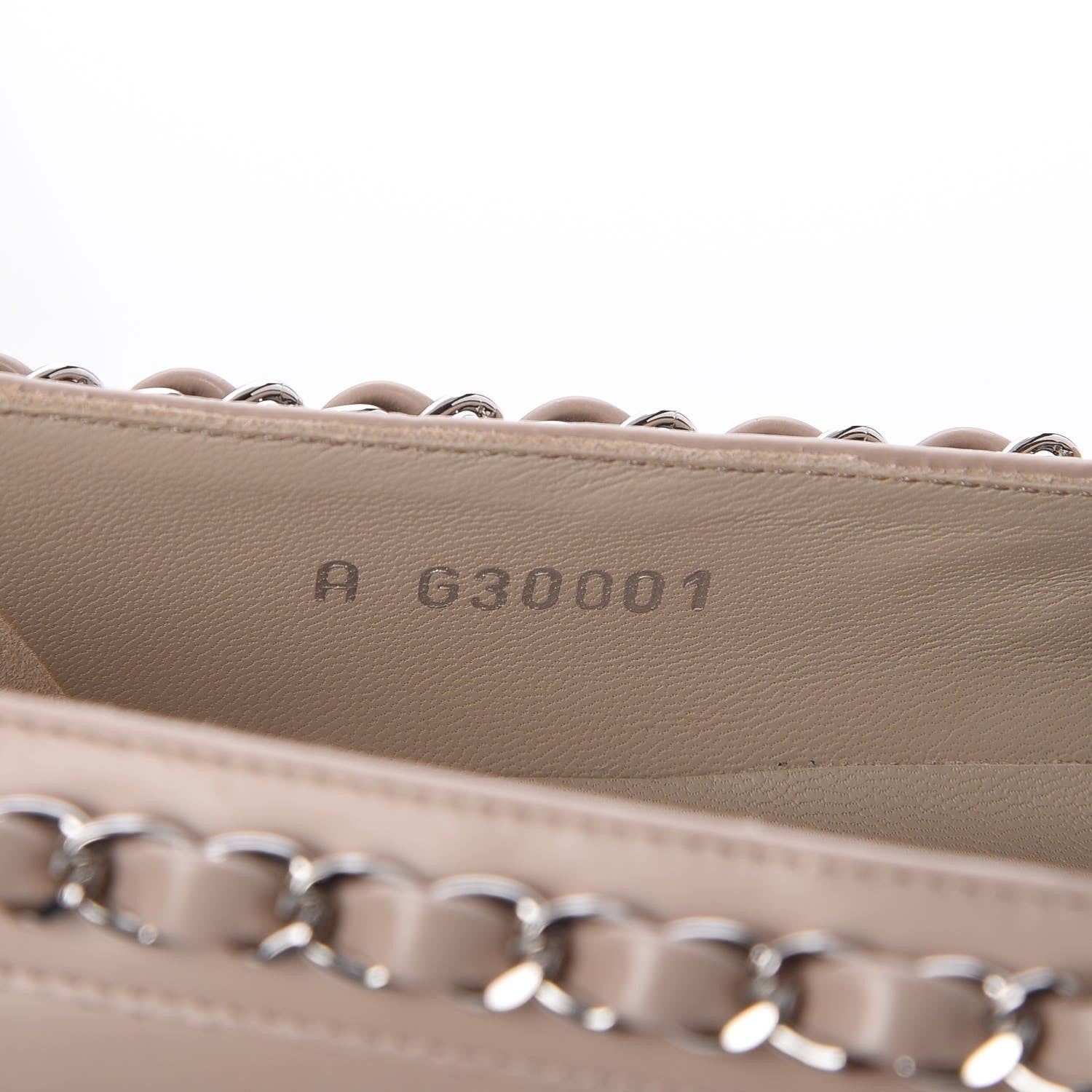 Chanel Calfskin Chain Mocassin Loafers 35 Beige 8 of 8