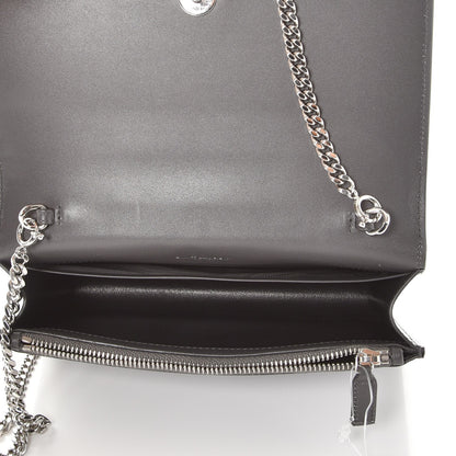 Saint Laurent Smooth Calfskin Classic Monogram Kate Tassel Chain Wallet Grey 5 of 7