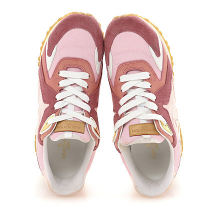 Louis Vuitton Suede Calfskin Run Away Sneakers 37.5 Pink 2 of 12