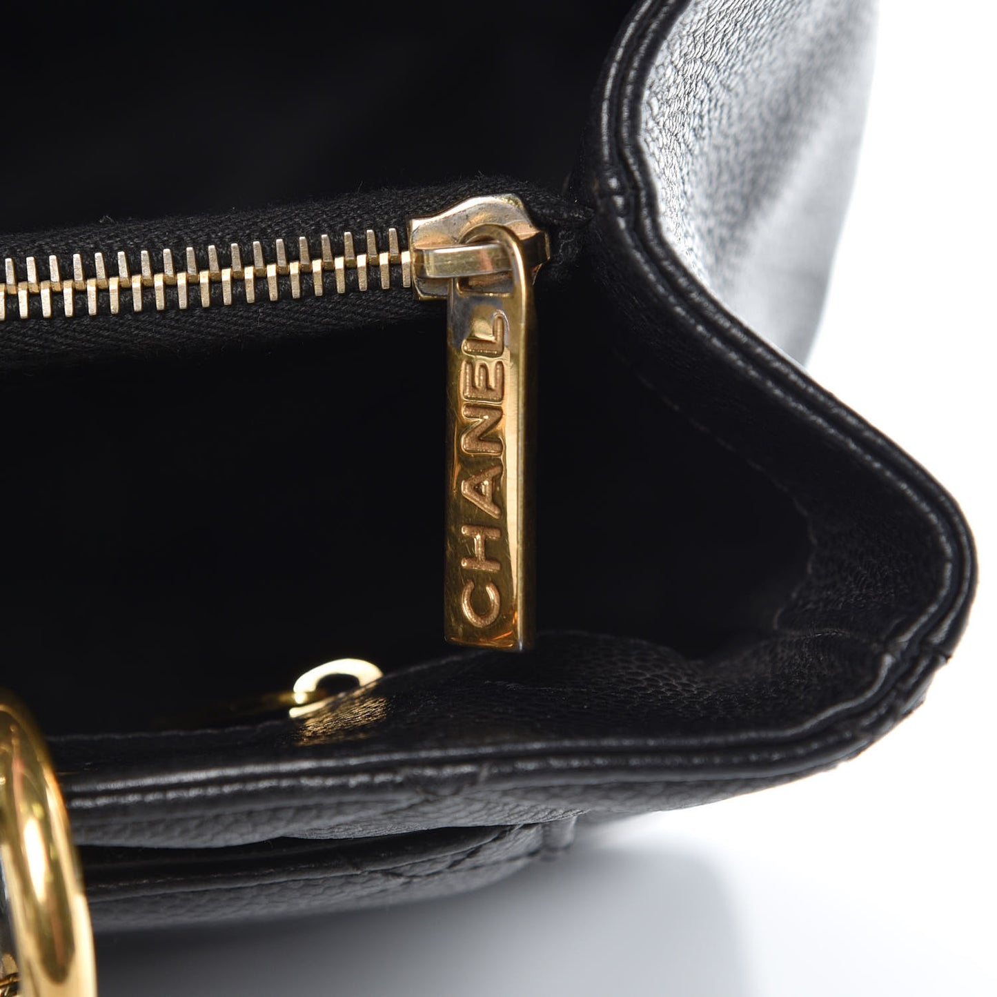Caviar Quilted Grand Shopping Tote GST Black