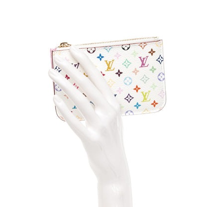 Louis Vuitton Monogram Multicolor Key Pouch White Litchi 2 of 7