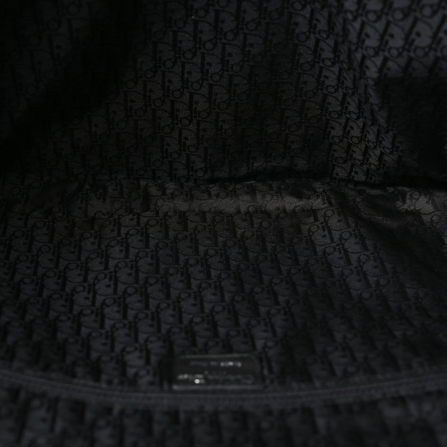 Christian Dior Lambskin Plisse Pleated Basket Tote Bag Black 4 of 9