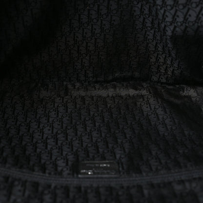 Christian Dior Lambskin Plisse Pleated Basket Tote Bag Black 4 of 9