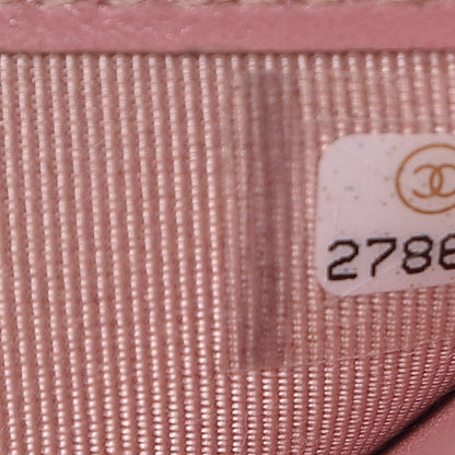 Chanel Iridescent Caviar Quilted Compact Flap Wallet Pink 6 of 7