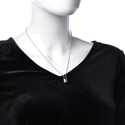 Louis Vuitton Sterling Silver Lockit Necklace 2 of 7