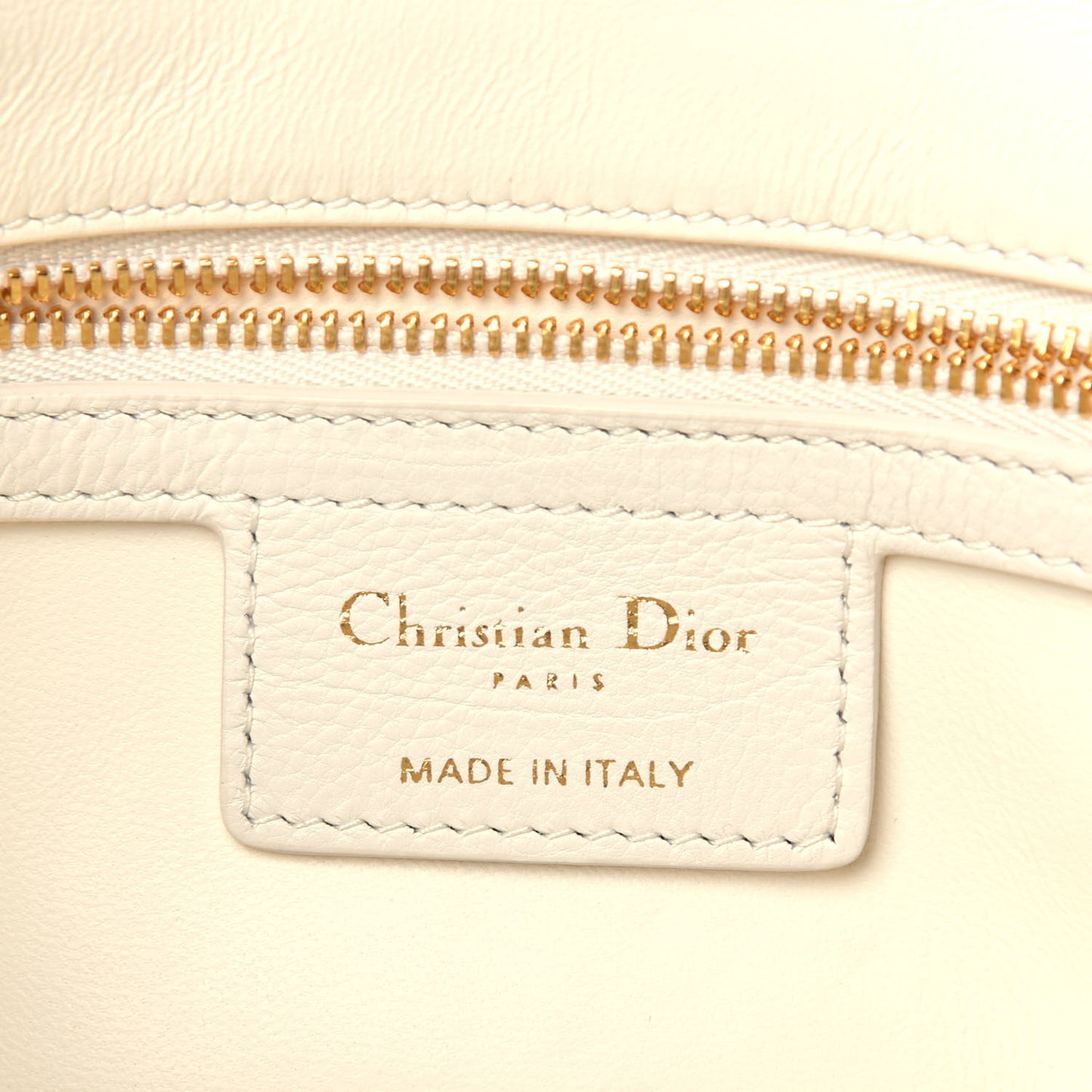 Lambskin Cannage Small Caro Bag Ivory