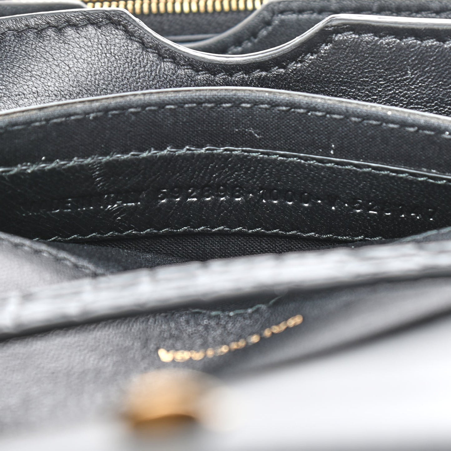 Shiny Calfskin Crocodile Embossed Small B Bag Black