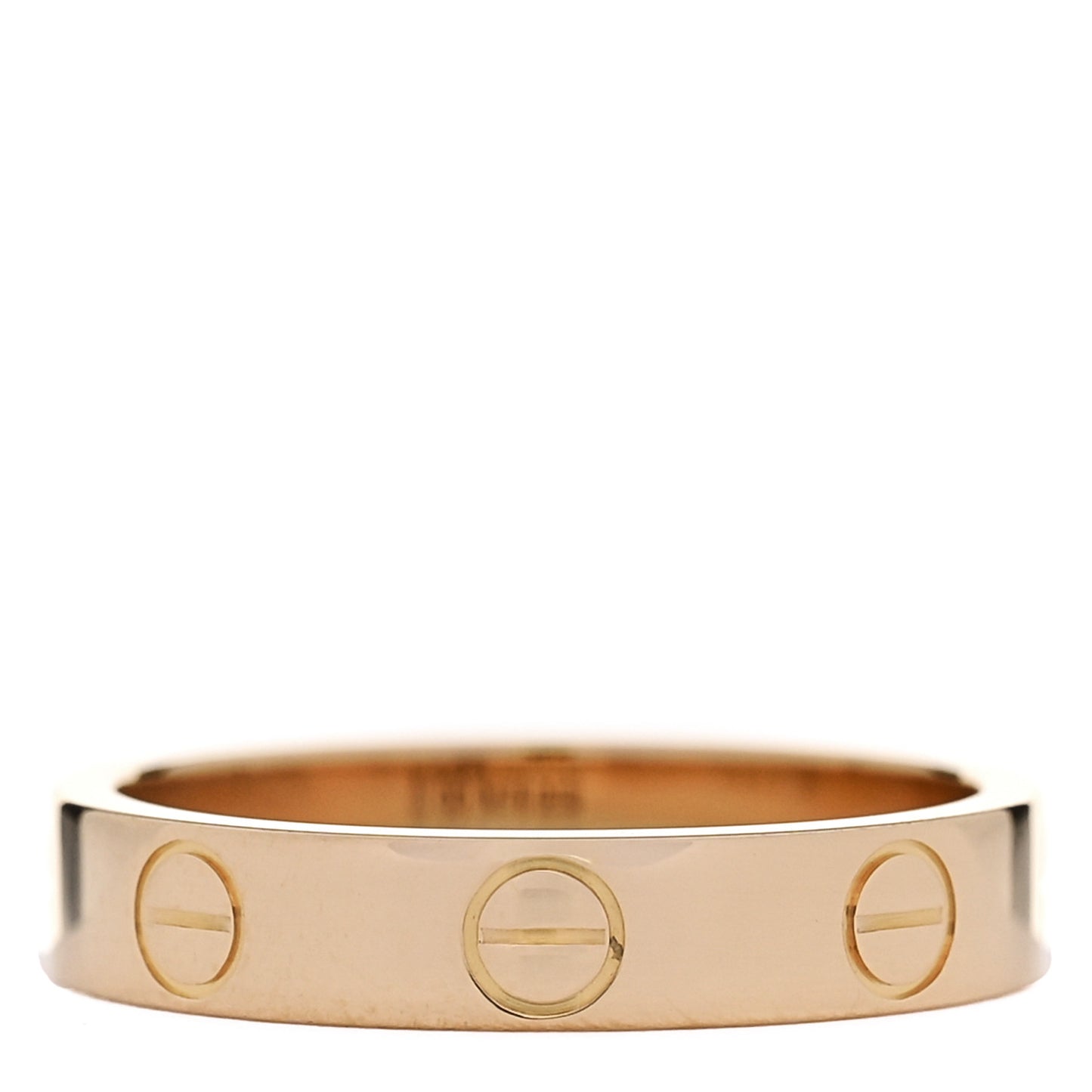 18K Yellow Gold 3.5mm LOVE Wedding Band Ring 49 5