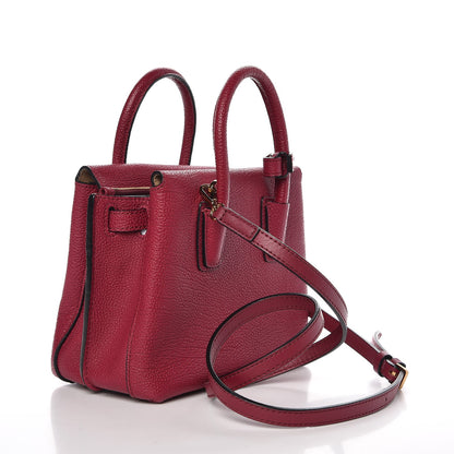 MCM Grained Calfskin Mini Milla Tote Burgundy 3 of 12