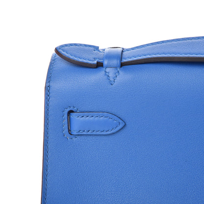 Hermes Swift Kelly Pochette Clutch Bleu Zellige 14 of 23