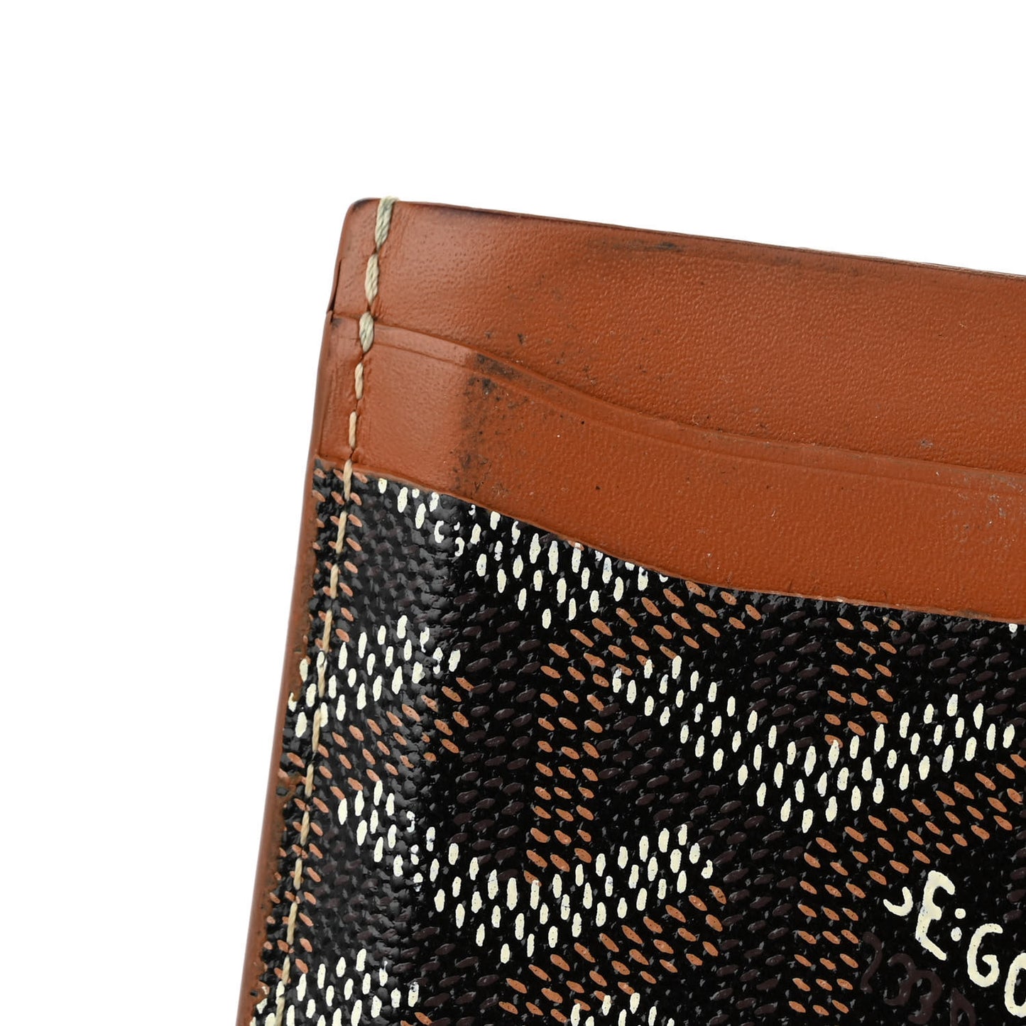 Goyardine Saint Sulpice Card Holder Black Gold