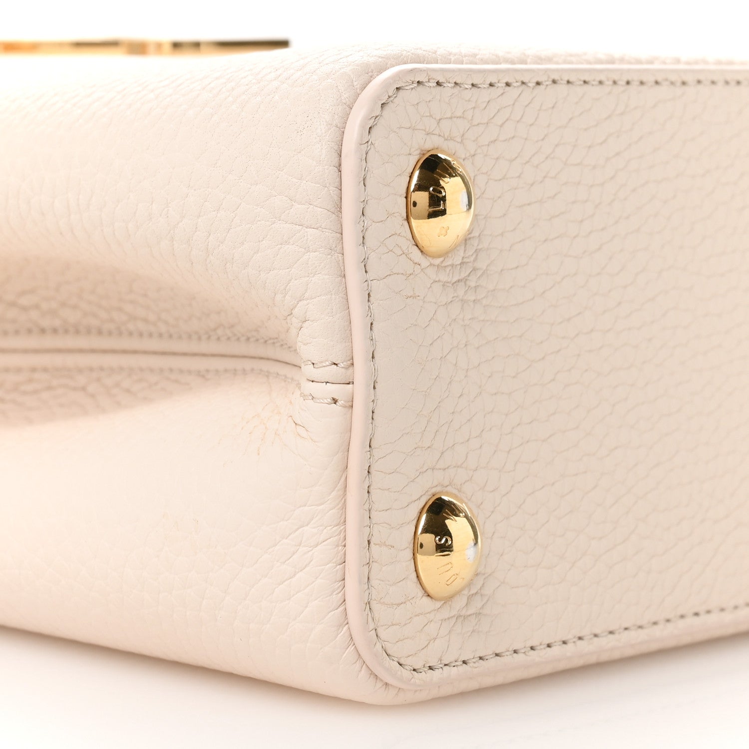 Louis Vuitton Taurillon Mother of Pearl Flowers Capucines BB Creme Nacre 8 of 10