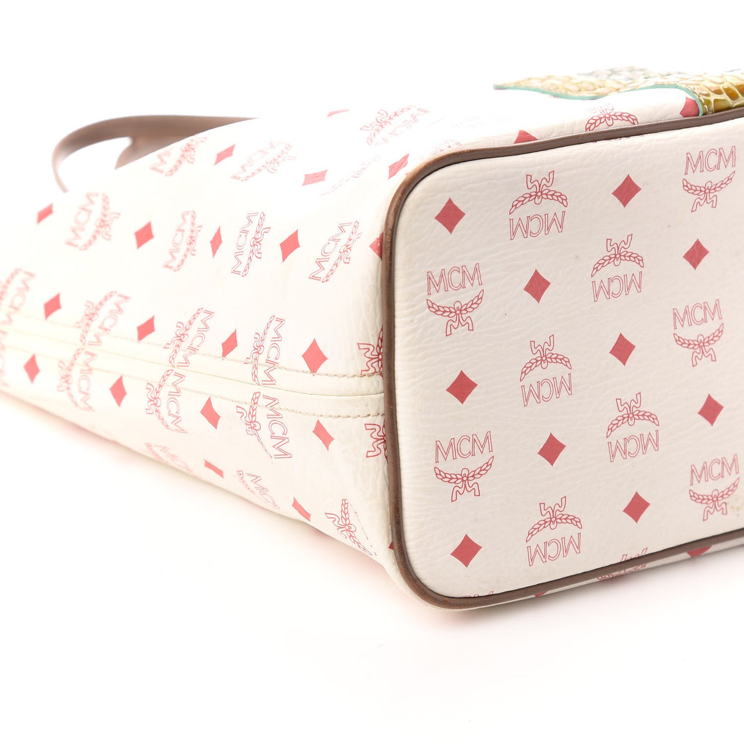 Visetos Striped Munich Lion Tote White