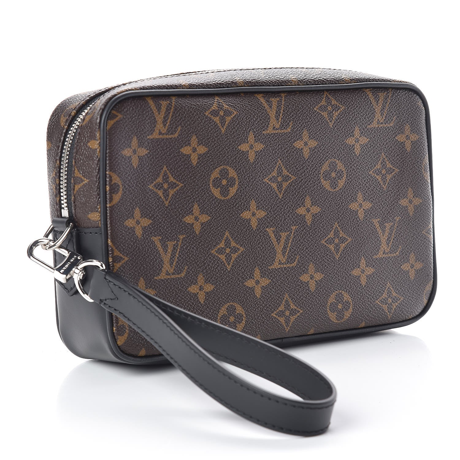 Louis Vuitton Monogram Macassar Kasai Clutch Black 3 of 8