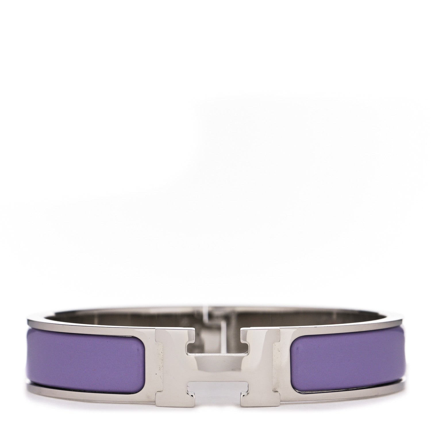 Hermes Enamel Narrow Clic Clac H Bracelet PM Parme 1 of 4