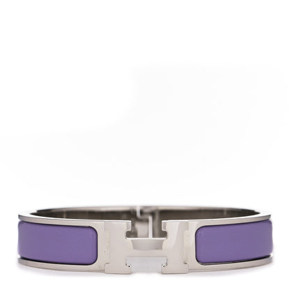 Hermes Enamel Narrow Clic Clac H Bracelet PM Parme 1 of 4