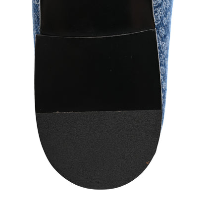 Chanel Denim Camellia Print Ballerina Flats 36.5 Dark Blue 9 of 10