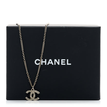 Chanel Crystal Pearl CC Pendant Necklace Silver 6 of 6