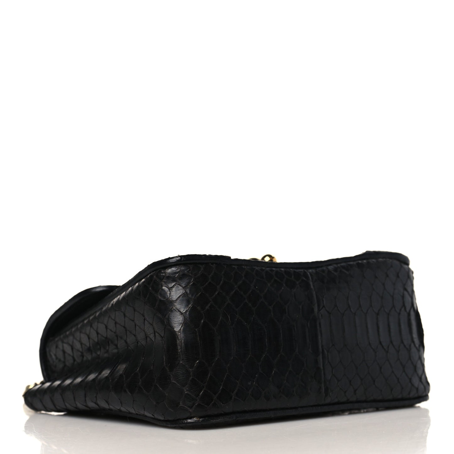 Snakeskin Mini Elsie Shoulder Bag Black