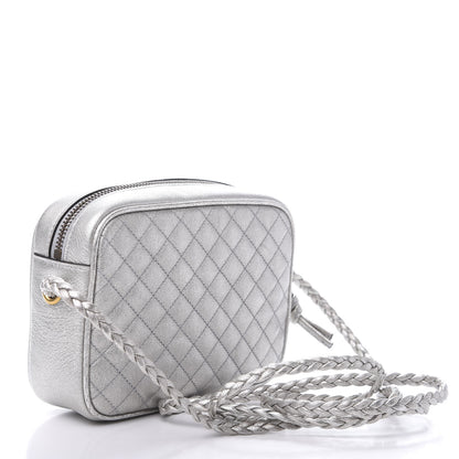 Gucci Laminated Nappa Web Trapuntata Mini GG Shoulder Bag Argento 3 of 12