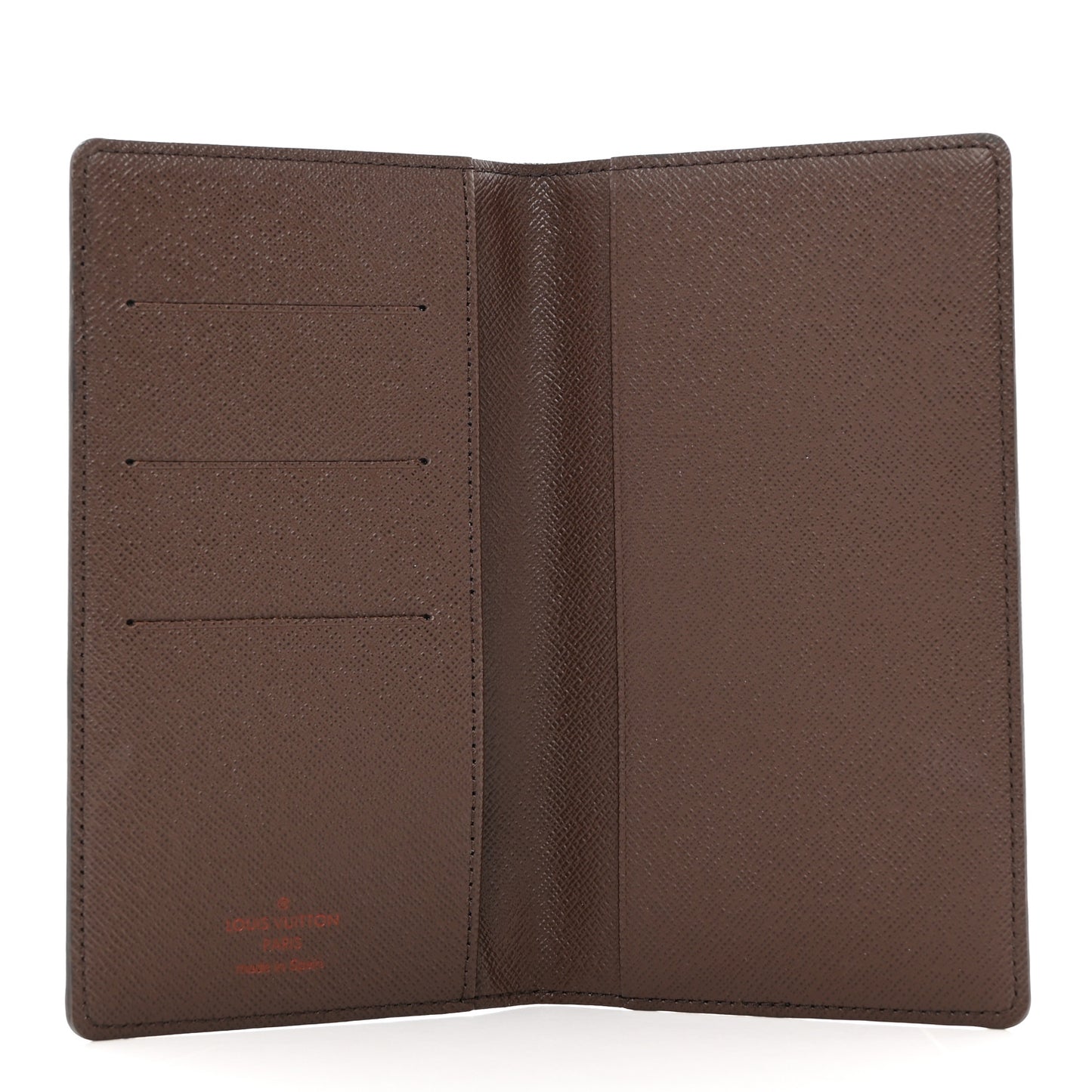 Damier Ebene Checkbook Cover Wallet