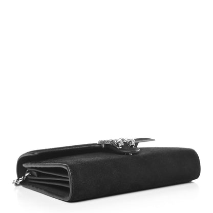 Gucci Suede Mini Dionysus Chain Wallet Black 4 of 8