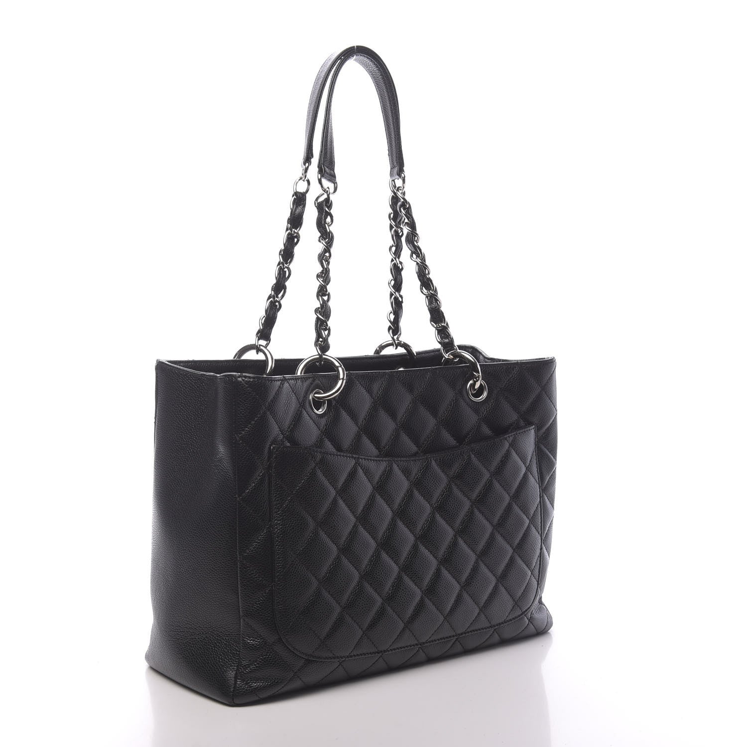 Chanel Caviar Quilted Grand Shopping Tote GST Black 3 of 10