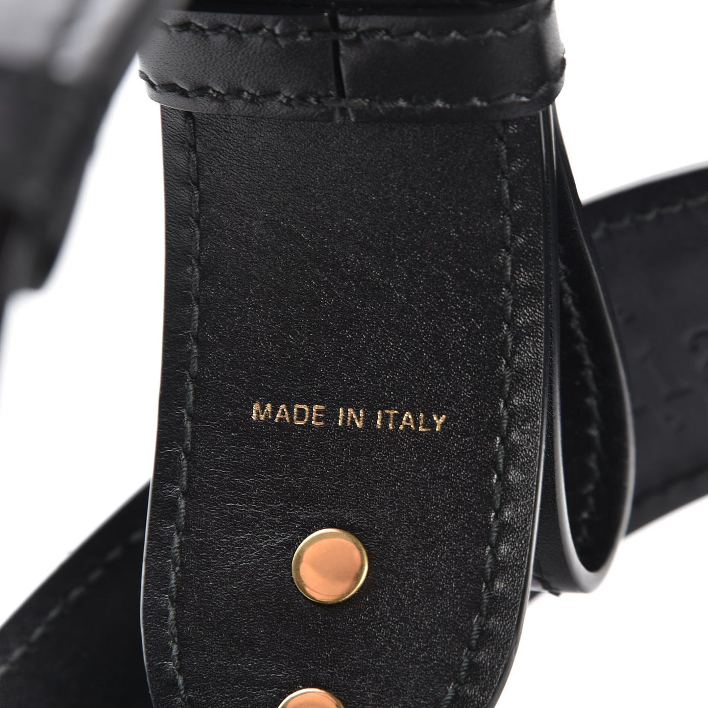 Calfskin Studded J’Adior Shoulder Strap Black