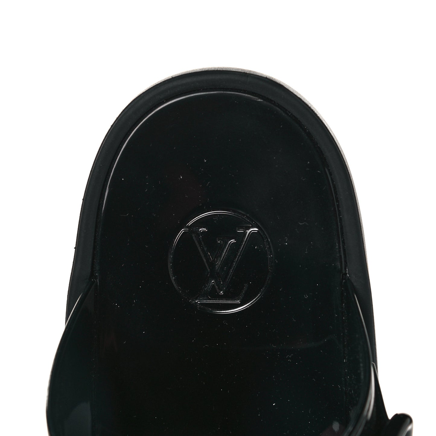 Monogram Sunbath Flat Mule Sandals 37 Black