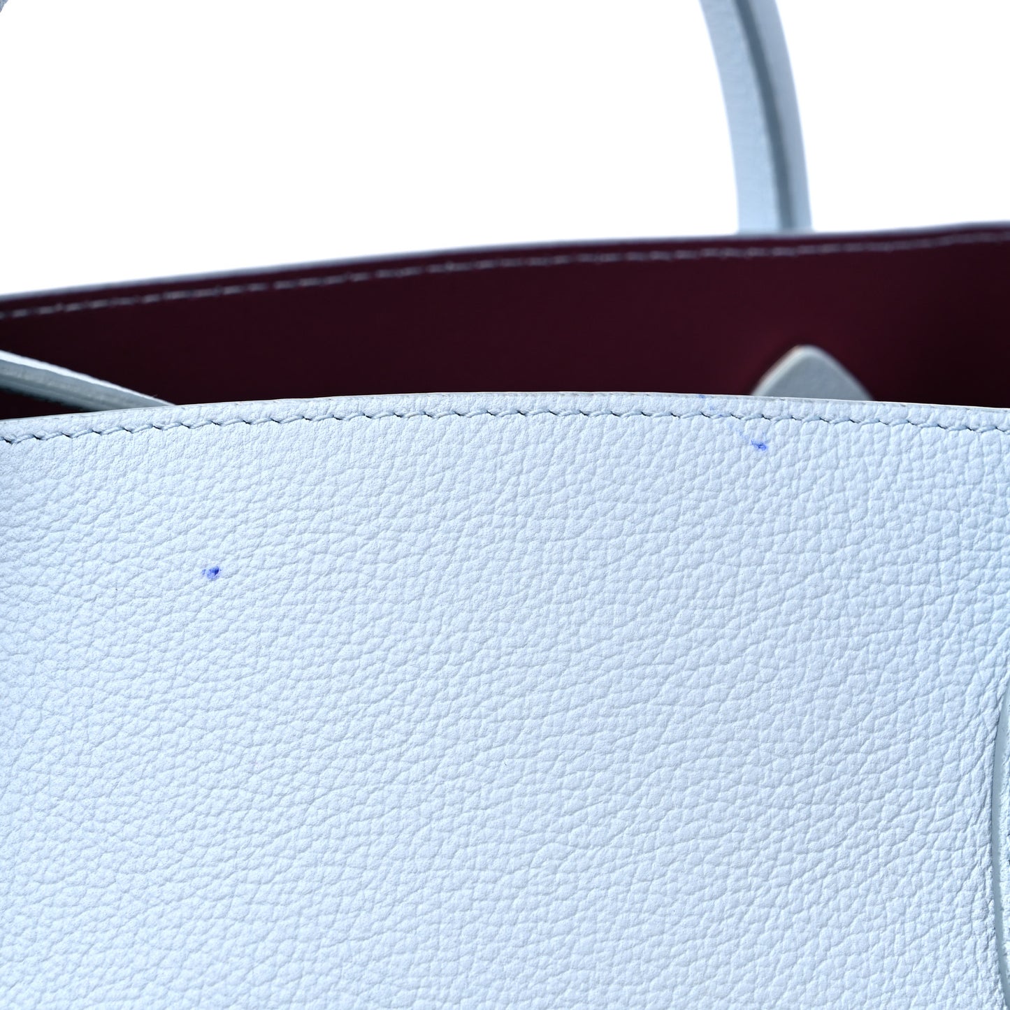 Supple Grained Calfskin Medium Open Bar Tote Light Blue