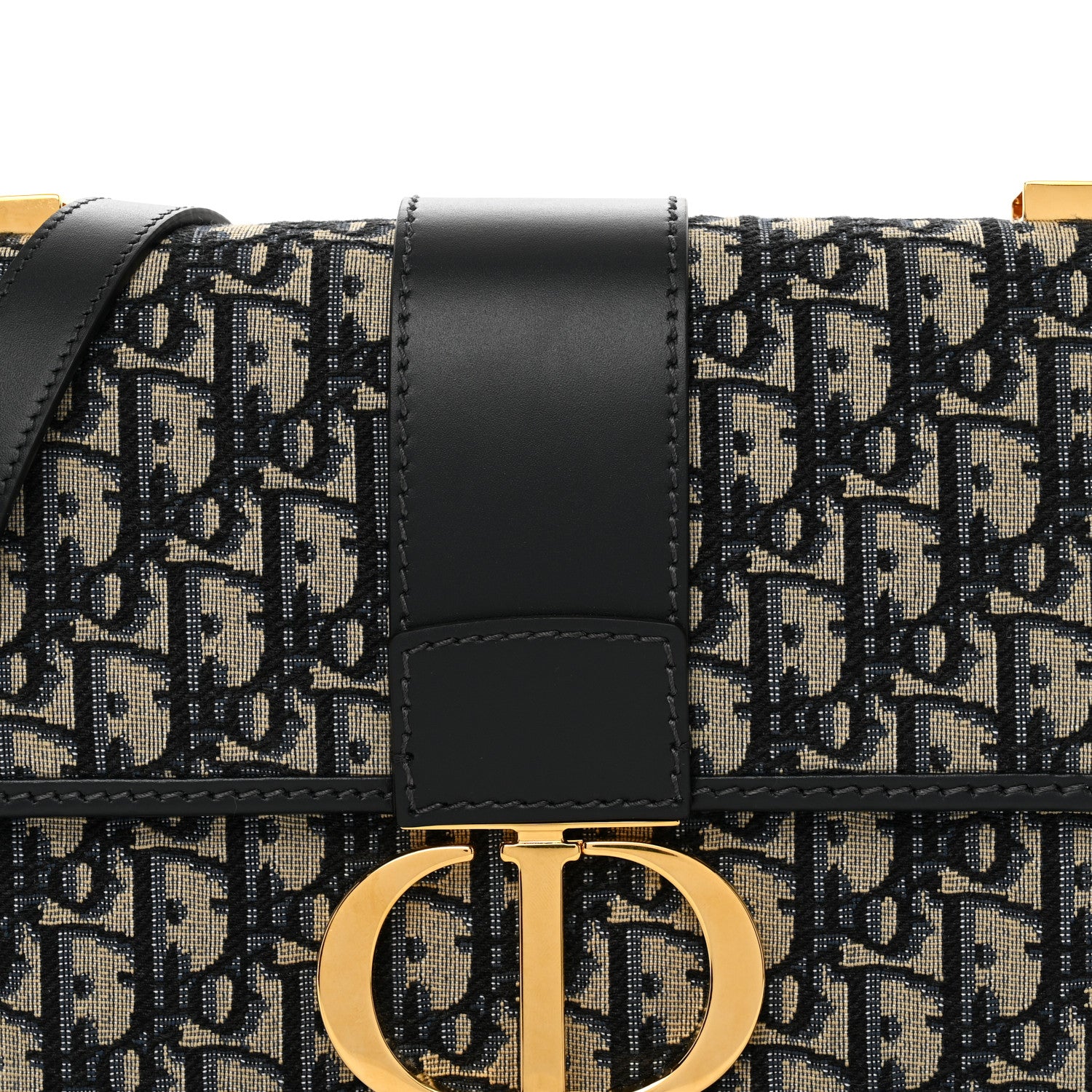 Christian Dior Oblique 30 Montaigne Flap Bag Blue 5 of 9