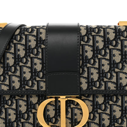 Christian Dior Oblique 30 Montaigne Flap Bag Blue 5 of 9