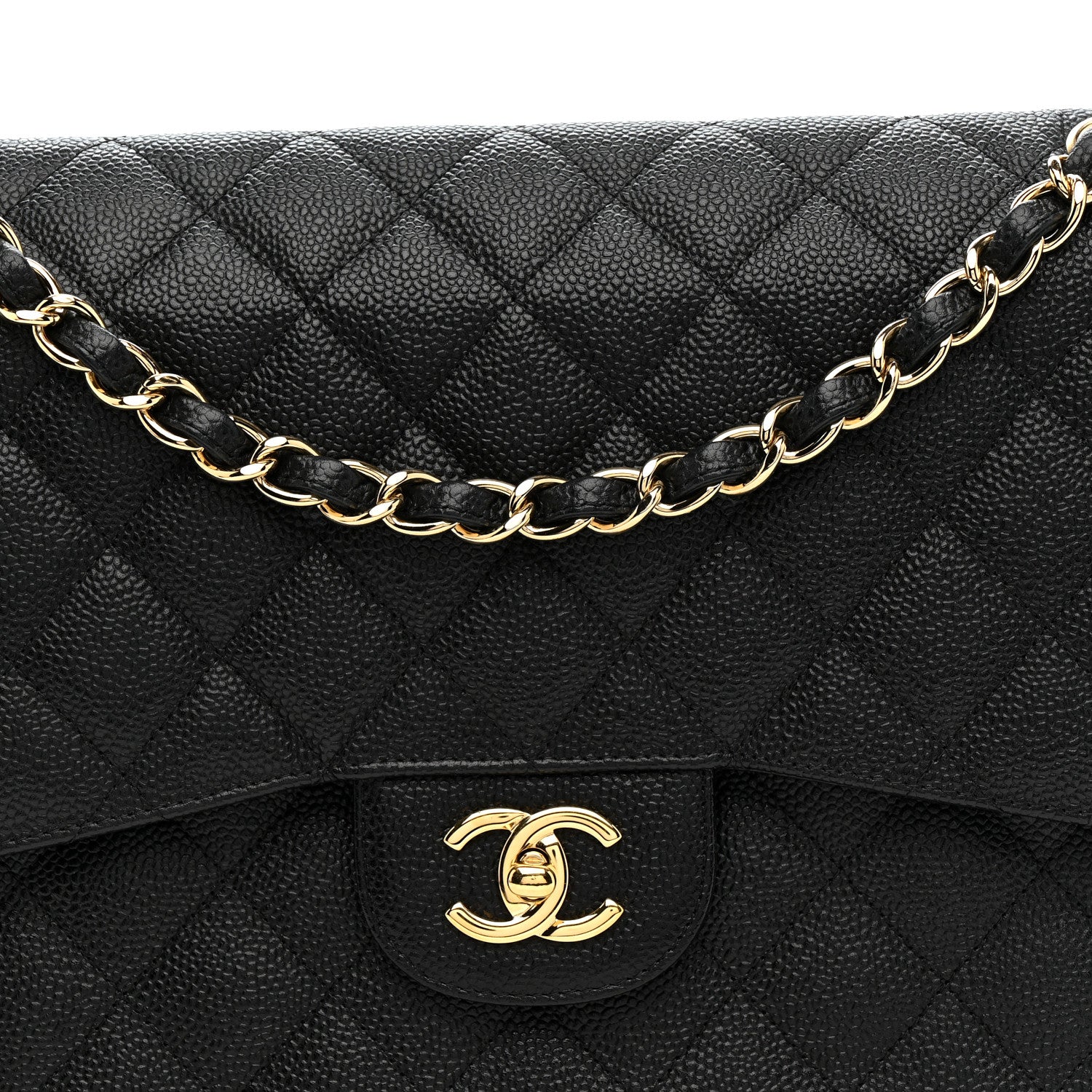 Chanel Caviar Quilted Jumbo Double Flap Black 8 of 11